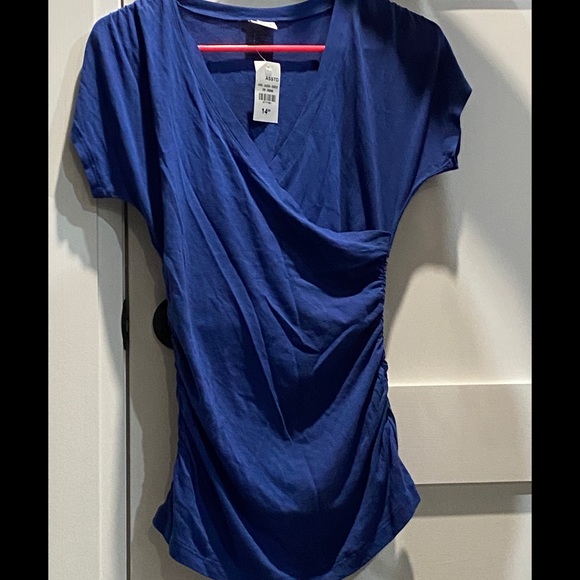 Blue wrap top - Picture 3 of 4